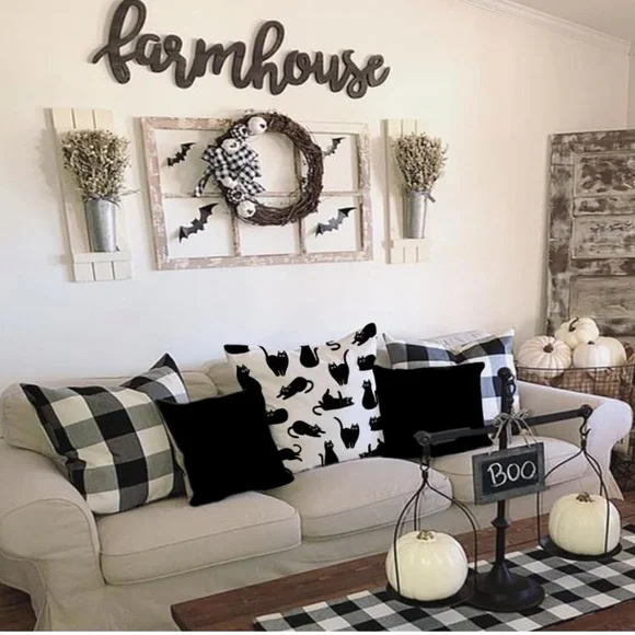 NEW Black Cats Decorative Pillow Cover. - Picture 2 of 4